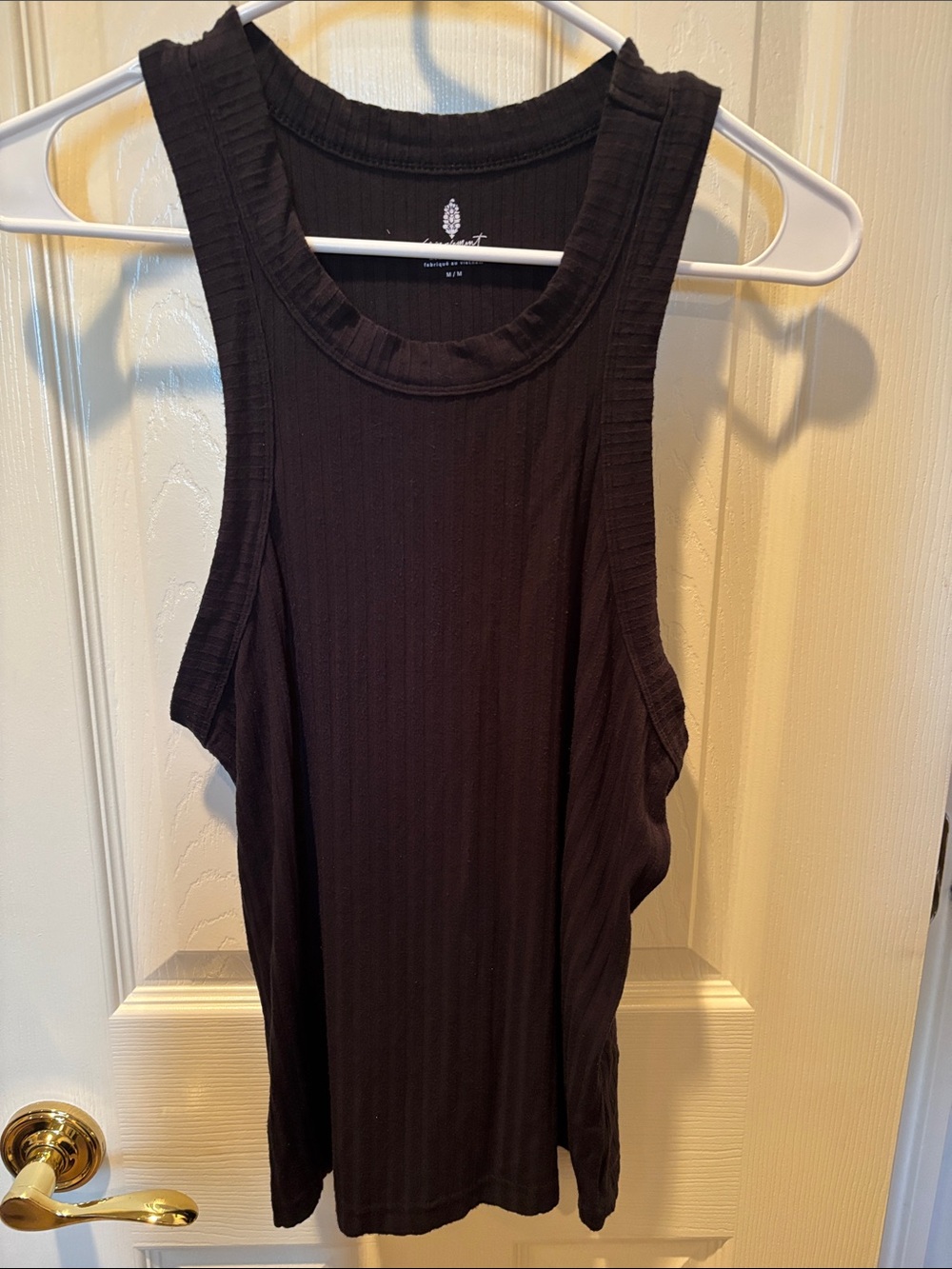 FP Movement Blissed Out Ribbed Muscle Tank Top Black Size M